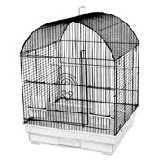 A and E Cage Co. Round Top Bird Cage-Black