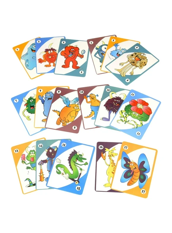 4 Classic Childrens Card Games Crazy 8s Go Fish Monster Match Old Maid Kids Gift