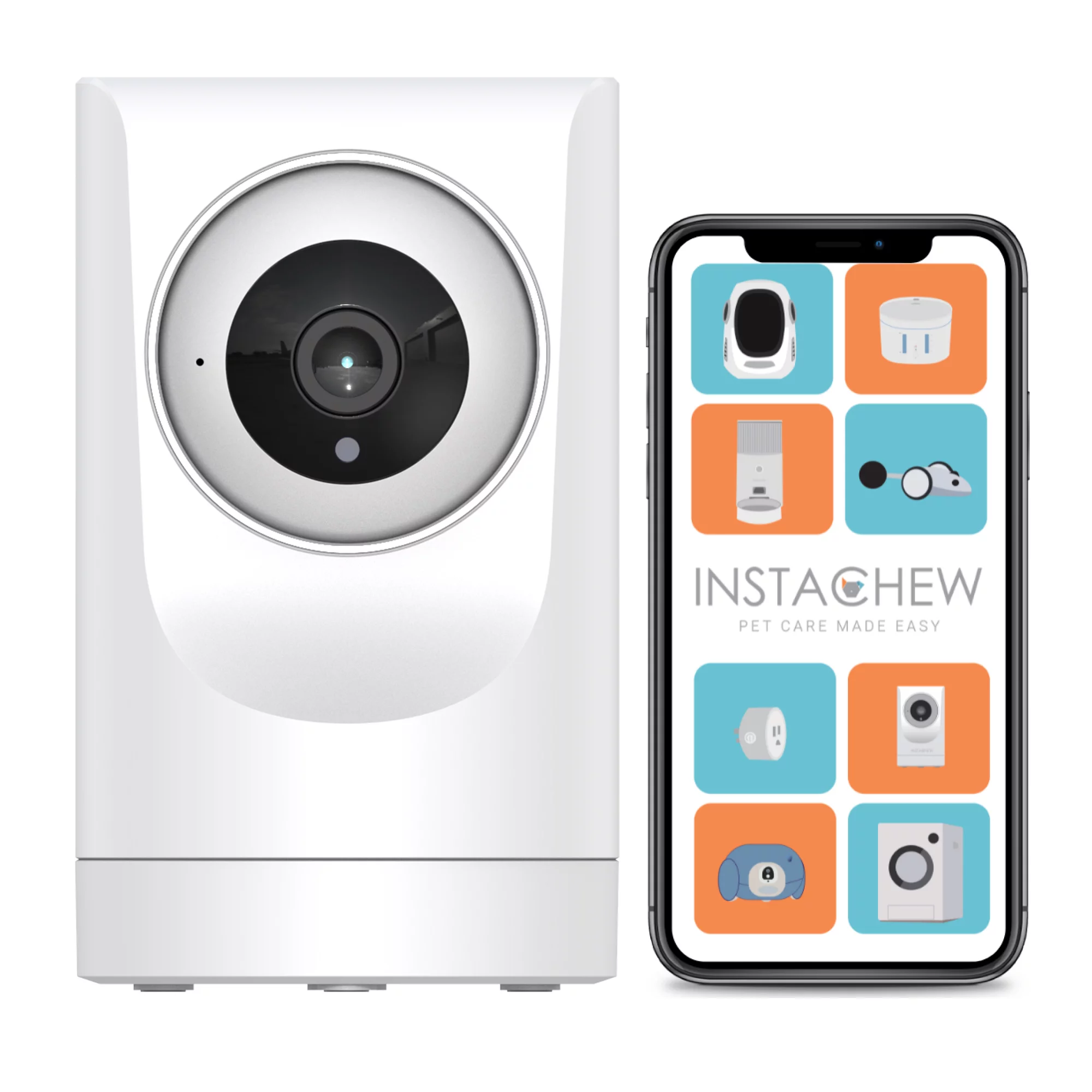 Instachew Puresight 360 Wi-Fi Pet Camera, App-Enabled, Indoor Security for Cats and Dogs