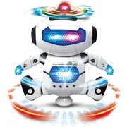 Electronic Walking Dancing Robot Toys With Music Lightening For Kids Boys Girls Toddlers, Battery Operated Robot Toy for Birthday Gift, Christmas, Easter