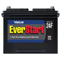 EverStart Value Lead Acid Automotive Battery, Group Size 24F (12 Volt/585 CCA)