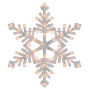 Lighted Snowflake Christmas Window Silhouette - 15.5 Inch