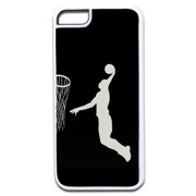 Basketball Player Silhouette Design White Rubber Case for the Apple iPhone 6 / iPhone 6s - iPhone 6 Accessories - iPhone 6s Accessories