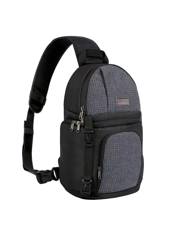 MOSISO Camera Sling Backpack Bag for DSLR/SLR/Mirrorless Cameras (Canon Nikon Sony Pentax) Waterproof Camera Video Backpack for Photographer,Black