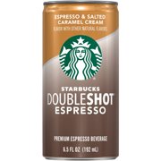 (4 Bottles) Starbucks Doubleshot Espresso & Salted Caramel Cream Premium Espresso Beverage, 6.5 fl oz