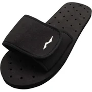 Norty Boys Mens Summer Comfort Casual Slide Strap Shower Sandals Slip On Shoes, 40339 Black / 7D(M)US