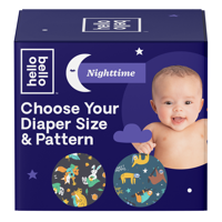Hello Bello Overnight Club Box Diapers - Snoozy Sloths & Sleepy Campers (Choose Size)