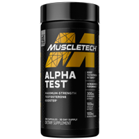 Muscletech AlphaTest, ATP & Testosterone Booster for Men, 120 ct