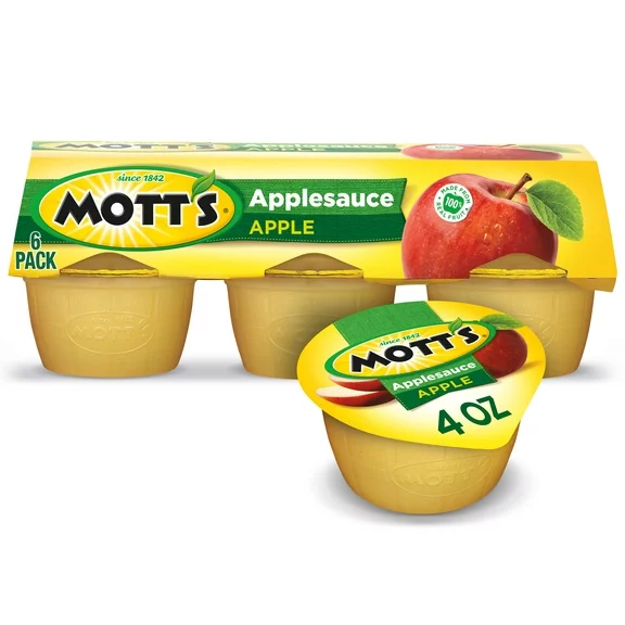 Mott's Applesauce, 4 oz, 6 Count Cups
