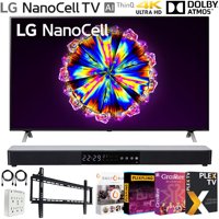 LG 75NANO90UNA 75-in Nano 9 Series Class 4K Smart UHD NanoCell TV with AI ThinQ 2020 Bundle with Deco Gear Home Theater Soundbar, Wall Mount, 6-Outlet Surge Adapter and Premiere Movies Streaming 2020