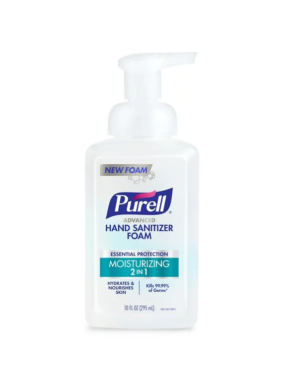 Purell 2in1 Moisturizing Advanced Hand Sanitizer Foam, 10 oz Pump Bottle