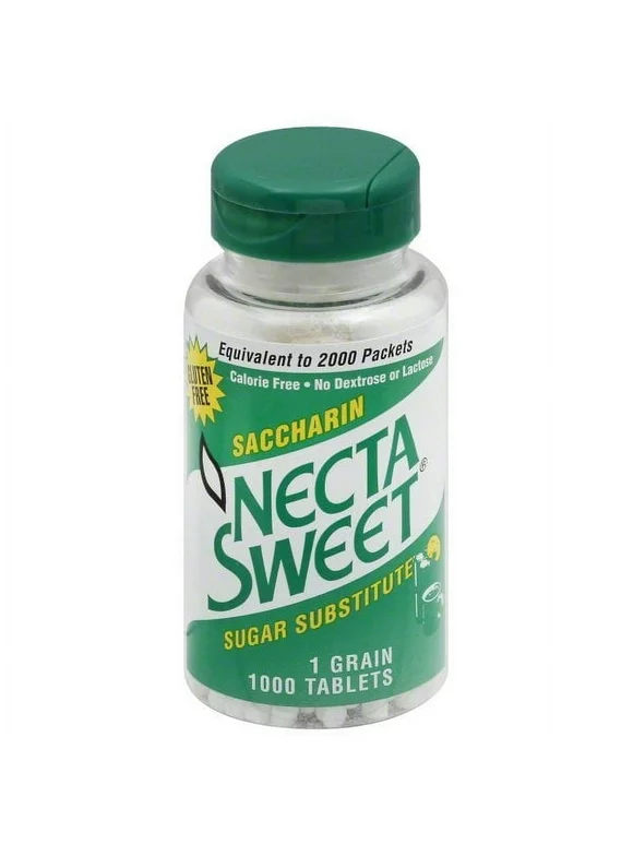 Necta Sweet Saccharin Sugar Substitute Tablets, 1000 Count