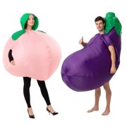 Spooktacular Creations Peach & Eggplant Inflatable Adult Halloween Couple Costume, One Size
