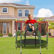 55" Trampoline for Kids,4.5ft Outdoor & Indoor Toddler Trampoline with Enclosure,Birthday Gift for Kids, Gifts for Boy and Girl, Baby Toddler Trampoline Toys, Age 1-8