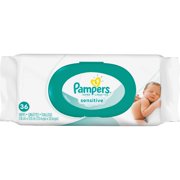 Pampers Sensitive Baby Wipes, Unscented, 6, 36/Pack