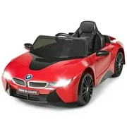 Gymax 12V Licensed Electric Kids Ride on Car BMW I8 w/ MP3 Remote Control Red