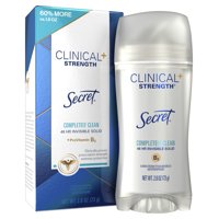 Secret Clinical Strength Antiperspirant Deodorant Invisible Solid Completely Clean 2.6 oz