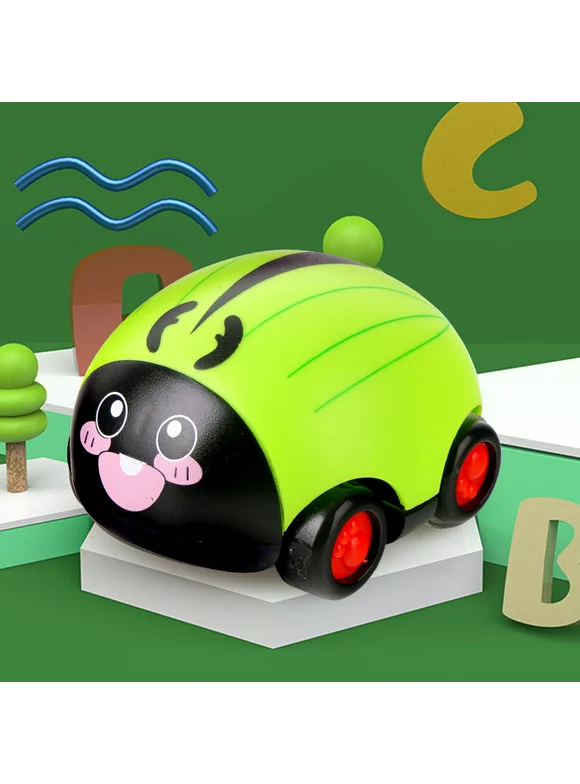 Actoyo Classic Friction Power Truck Vehicle Toys Cute Ladybug Car Two-way Can Go Forward And Backward Beetle Car Toys