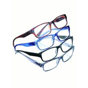 Collections Etc. Female Classic Plastic Frame Reading Glasses, Multicolor, Set of 4