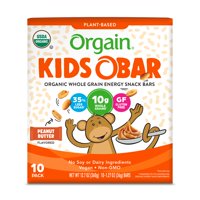Orgain, Organic Kids O-Bars, Peanut Butter, 10ct