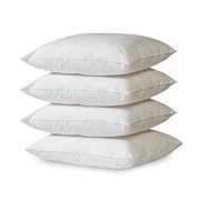 4 Piece 100% Cotton Hypoallergenic Down Alternative Bed Pillows Ship And Made From USA.