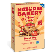 Nature's Bakery, Oatmeal Crumble, Strawberry, 10 Breakfast Snack Bars, 1.41 Oz each