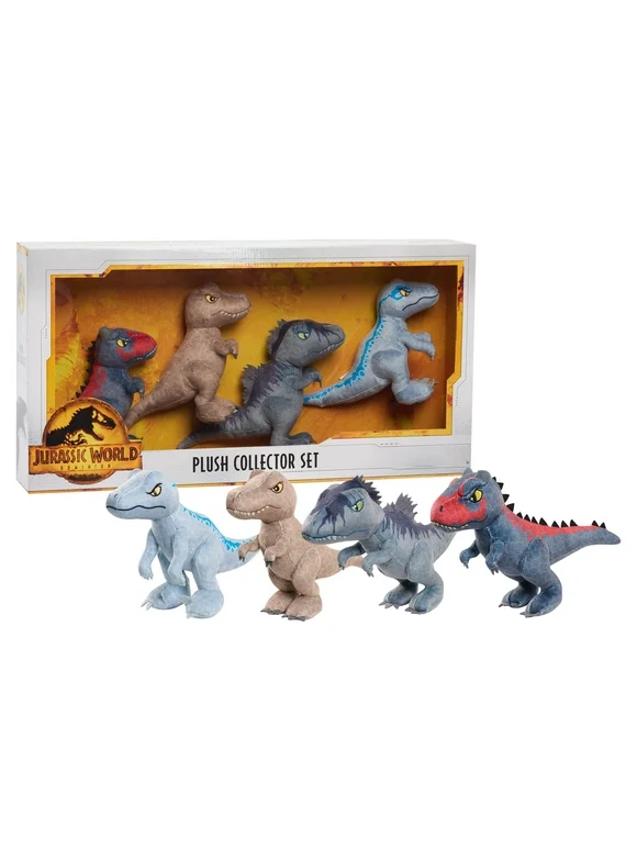 Jurassic World Plush Stuffed Animals Dinosaur Collector Set, DX Fair Mall Exclusive,  Kids Toys for Ages 3 Up, Gifts and Presents, DX Fair Mall Exclusive