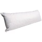 Mainstays Quilted Cotton Cover Body Pillow in White 20"x 54"