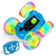 Contixo Flip Racer RC Cars, Remote Control Car Stunt Car Toy, 4WD 2.4Ghz Double Sided 360 Rotating RC Car with Headlights, Kids Xmas Toy Cars for Boys/Girls, SC3-Blue