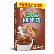 Kellogg's Cocoa Krispies Breakfast Cereal, Original, Family Size, Low Fat Food, 22.4oz