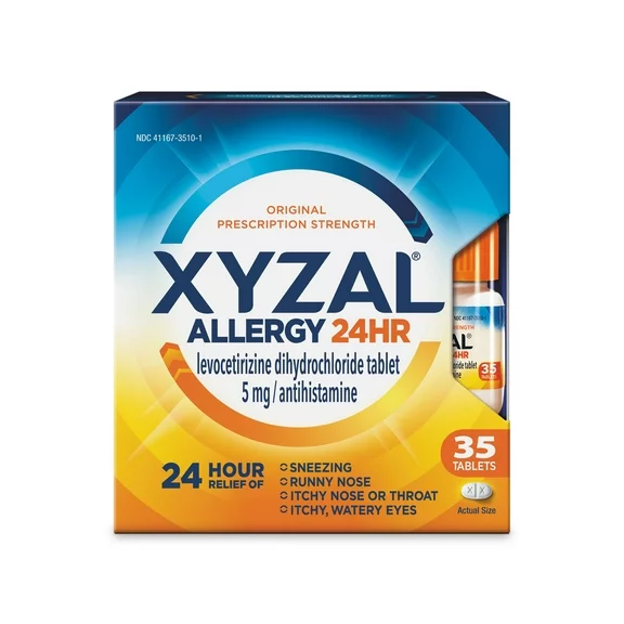 Xyzal Adult Allergy 24HR (35 Ct), Allergy Relief Tablets