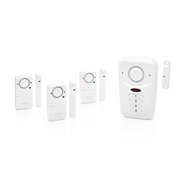 SABRE Wireless Home Security Burglar Alarm Set - Includes LOUD 120 dB Keypad Alarm with Three Additional Door/Window Alarms - DI
