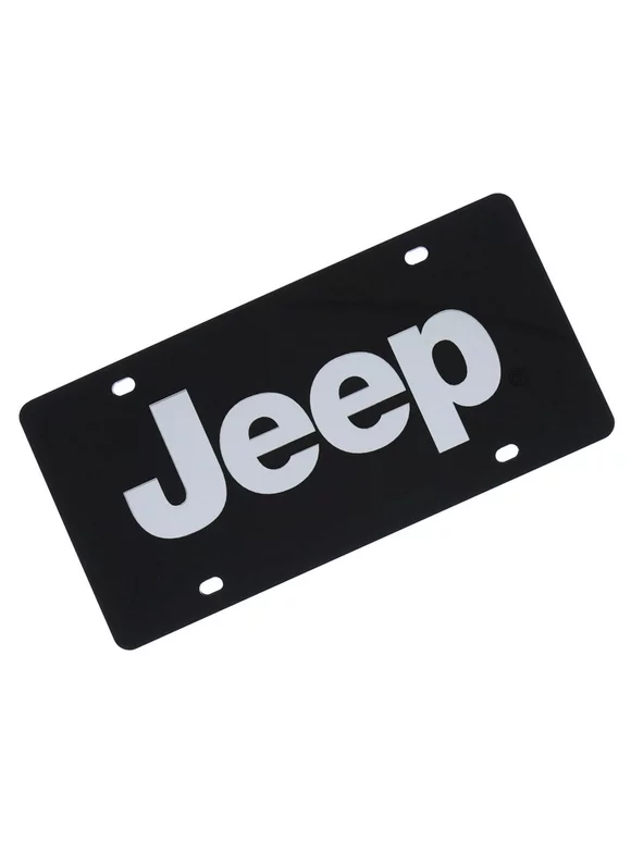 Jeep Logo License Plate (Black)