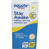 Equate Stay Awake Caffeine Alertness Aid Tablets, 200 mg, 80 Count