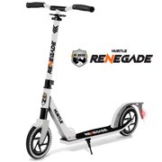 Hurtle Fitness HURTSWH.5 - Lightweight and Foldable Kick Scooter - Adjustable Scooter for Teens and Adult, Alloy Deck with High Impact Wheels (White)