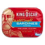 King Oscar Wild Caught Brisling Sardines In Pure Spring Water, 3.75 Ounce (Pack of 12) ( Pack May Vary )