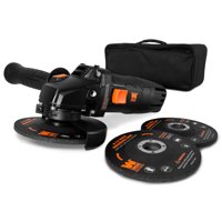 WEN 7.5-Amp 4-1/2-Inch Corded Angle Grinder with 3 Discs and Case, 94475