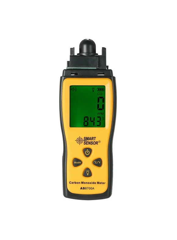 SMART SENSOR Handheld Carbon Monoxide Meter Portable CO Gas Leak Detector High Precision CO Detector Gas Analyzer CO Gas Monitor Tester 1000ppm