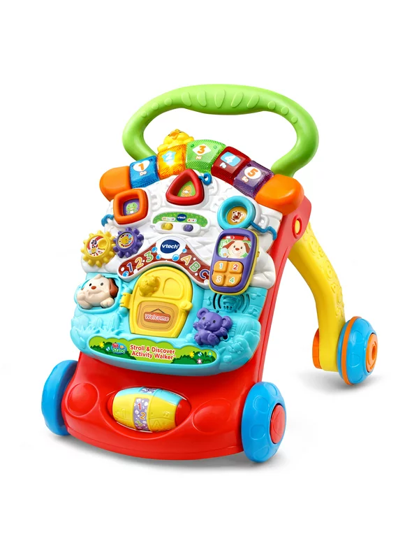 VTech Stroll and Discover Activity Walker 2 -in-1 Unisex Toddler Toy, 9-36 Months