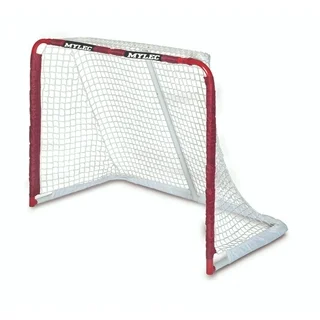 MyLec All Purpose Goal for Outdoor Sports, Alloy Steel with Nylon Net, Lightweight & Portable, Easy Assembly with Sleeve Netting System, Perfect Hockey Gifts (Red, 17 Pounds)
