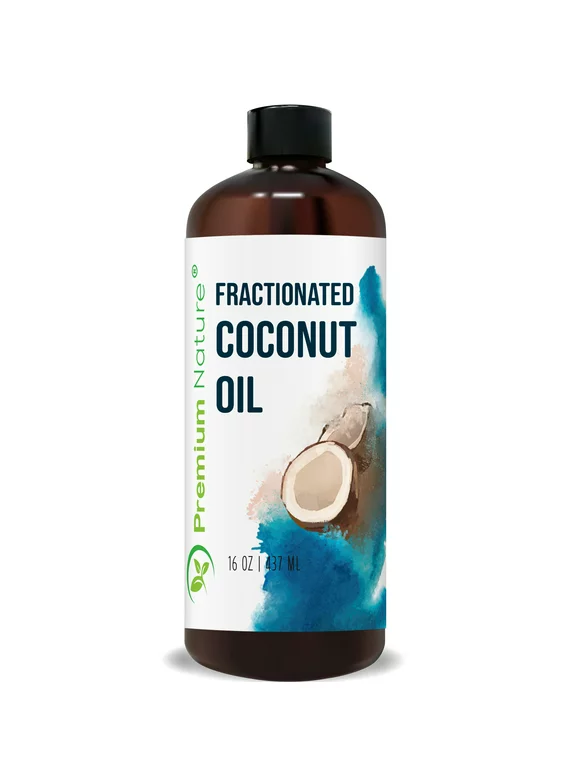 Premium Nature Fractionated Coconut Oil - Natural & Pure Odorless for Skin & Hair Premium Nature 16 oz