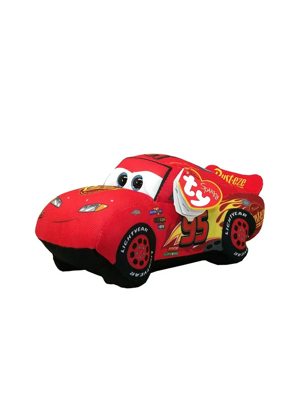 Ty Cars3 Lightning McQueen Plush, 7 inches Long