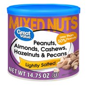 Great Value Roasted & Lightly Salted Mixed Nuts, 14.75 oz