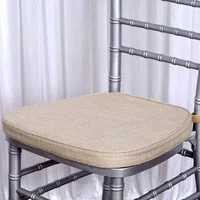 BalsaCircle Natural Burlap Chiavari Chair Cushion - Wedding Party Event Furniture Reception Dinner Catering Ceremony Decorations