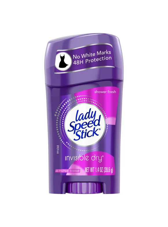 Lady Speed Stick Invisible Dry Antiperspirant Deodorant, Shower Fresh, 1.4oz