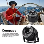 OTVIAP Black Electronic Adjustable Military Marine Ball Night Vision Compass for Boat Vehicle , Ball Compass, Marine Comass