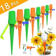 18 Pack Automatic Watering Plant Spikes Self Watering Devices System Drip Waterer for Indoor Outdoor Plants Flowers Supply During Your Holiday