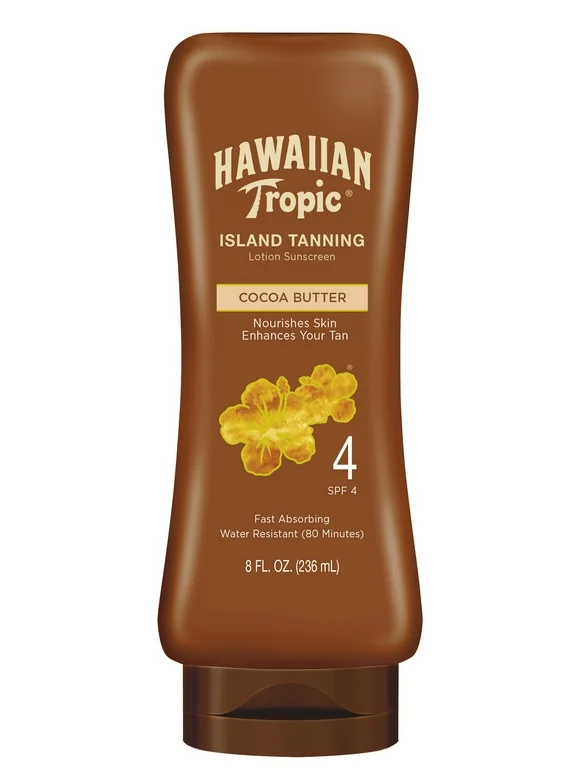 Hawaiian Tropic Dark Tanning with SPF 4 Lotion Sunscreen, 8 oz