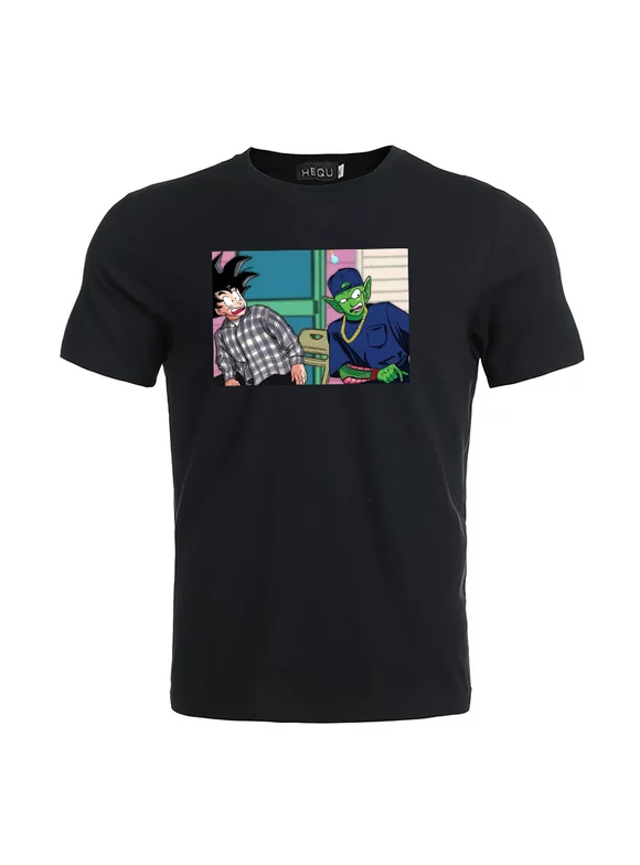 Taicanon New Fashion Japanese Anime Dragon Ball Z Goku Round Neck Unisex T-Shirt Men Cotton T Shirts Tops Plus Size