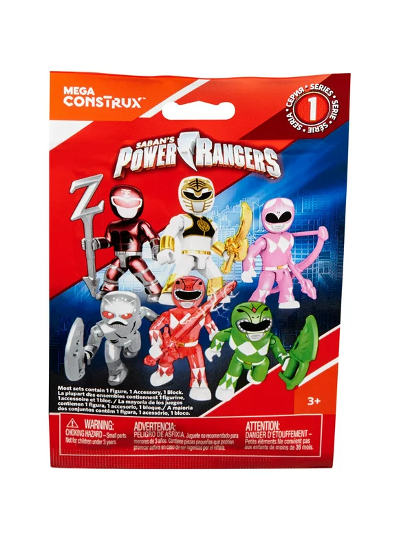 Mega Construx Power Rangers Mystery Figure Blind Pack (Styles May Vary)